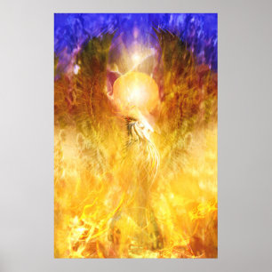 Poster TRANSMUTATION D'Oiseaux De Feu Phoenix