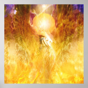 Poster TRANSMUTATION D'Oiseaux De Feu Phoenix