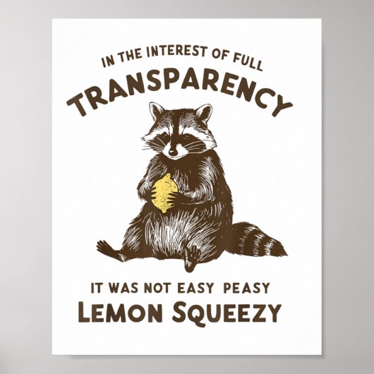 Poster Transparence Complète Ce N'Était Pas Facile Peasy  (Devant)