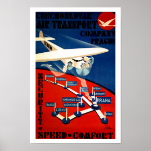 Poster Transport aérien tchèque