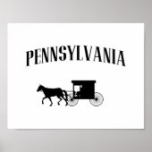 Poster Transport Amish Pennsylvanie (Devant)