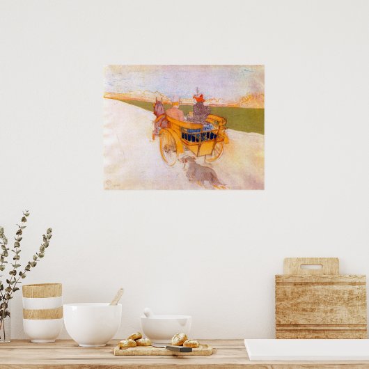 Poster Transport avec chien par Toulouse-Lautrec (Cuisine)