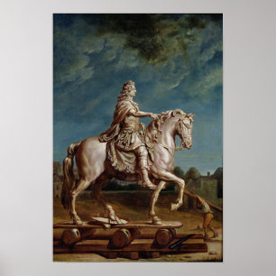 Poster Transport de la statue équestre de Louis XIV