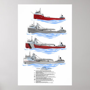 Poster Transport de marchandises des Grands Lacs Sloan Mi