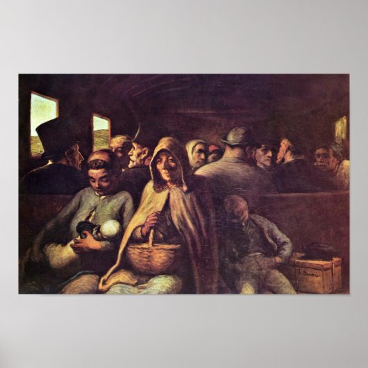 Poster Transport De Troisième Classe Par Daumier Honoré ( (Devant)