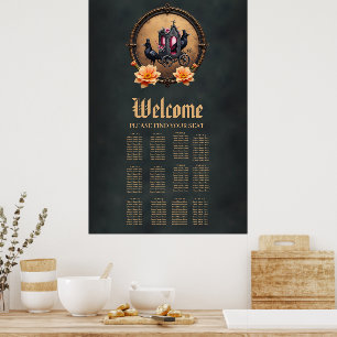Poster Transport gothique avec Ravens et Rose.