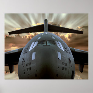 POSTER TRANSPORT MILITAIRE GLOBEMASTRE C-17