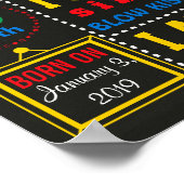 Poster Transport Voitures et Camion Anniversaire (Coin)