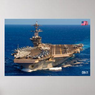 POSTER TRANSPORTEUR D'AÉRONEF AMÉRICAIN - CVN-71