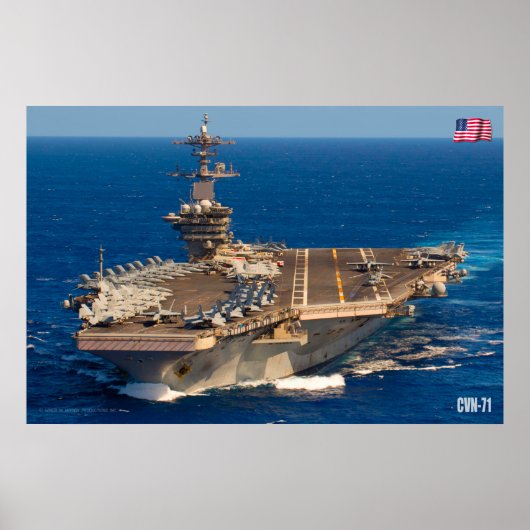 POSTER TRANSPORTEUR D'AÉRONEF AMÉRICAIN - CVN-71 (Devant)