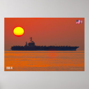 POSTER TRANSPORTEUR D'AÉRONEF AMÉRICAIN - CVN-74