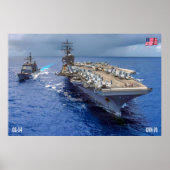 POSTER TRANSPORTEUR D'AÉRONEF AMÉRICAIN - CVN-76 (Devant)