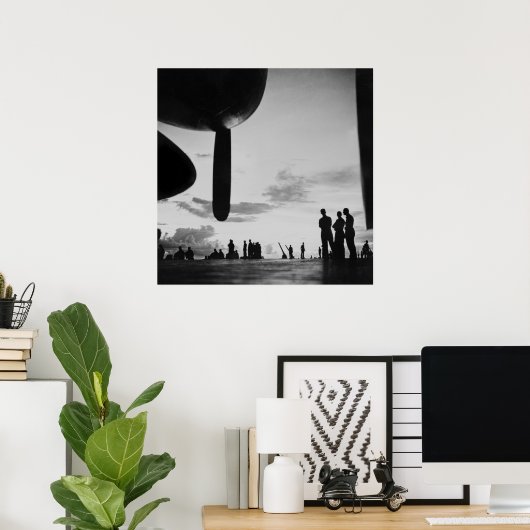 Poster Transporteur d'aéronef, années 1940 (Bureau à domicile)