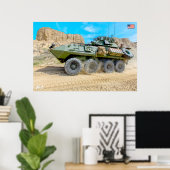 POSTER TRANSPORTEUR DE PERSONNEL ARMÉ - LAV-25 (Bureau à domicile)