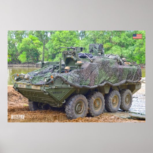Poster TRANSPORTEUR DE PERSONNEL ARMÉ - Stryker (Devant)