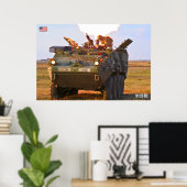 Poster TRANSPORTEUR DE PERSONNEL ARMÉ - Stryker (Bureau à domicile)