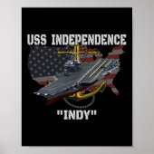 Poster Transporteur Uss Independence Cv-62 Cva-62 Anciens (Devant)