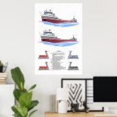 Poster Transports-marchandises des Grands Lacs Edward L.  (Bureau à domicile)