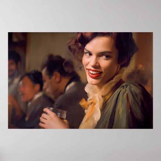 Poster Transwoman à boire un verre entre amis (Devant)