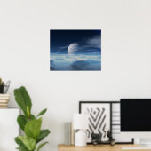 Poster Tranus Alien Planet avec art numérique satellite (Bureau à domicile)