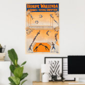 Poster Trapeze, acrobates Et Trampoline Volante (Bureau à domicile)
