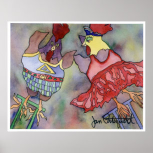 Poster Trapeze Poulets