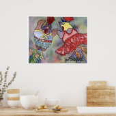 Poster Trapeze Poulets (Cuisine)