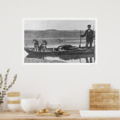 Poster Trapper avec des hanches et des chiens Alaska 1906 (Cuisine)