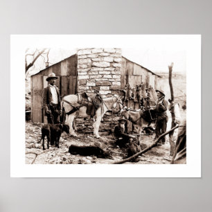Poster Trappeurs et leur cabane, États-Unis