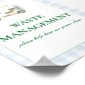 Poster Trash Can Sign Golf Thème (Coin)