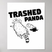 Poster Trash Panda Drunk Racoon Funny  (Devant)