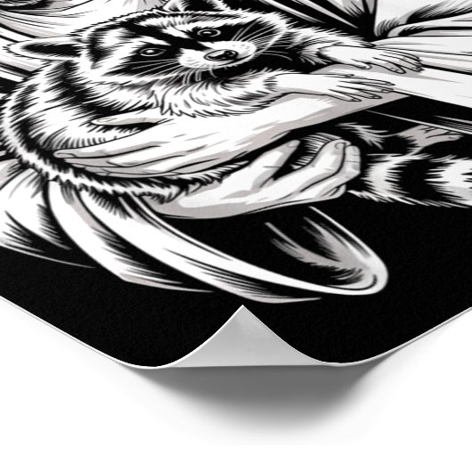 Poster Trash Panda Jesus Raccoon Trashed Racoon Animal Ra (Coin)