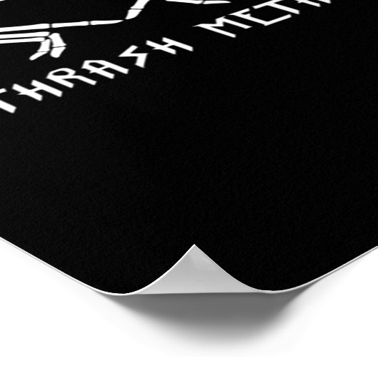 Poster Trash Squelette Mains Coeur Classique (Coin)