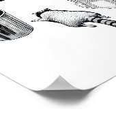 Poster Trashed Panda, Funny Drunk Raccoon, Trash Panda Hu (Coin)