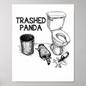Poster Trashed Panda Funny Drunk Racoon  (Devant)