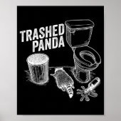 Poster Trashed Panda Funny Drunk Racoon  (Devant)