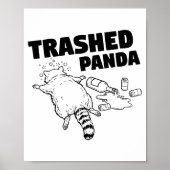 Poster Trashed Panda Funny Drunk Racoon  (Devant)