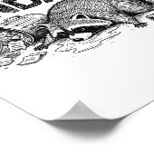 Poster Trashed Panda Funny Drunk Racoon Gets Drunk Meme F (Coin)