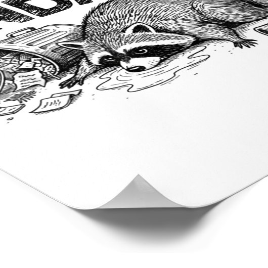 Poster Trashed Panda Funny Drunk Racoon Gets Drunk Meme F (Coin)