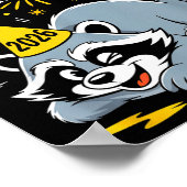 Poster Trashed Panda New Year 2026 Funny Raccoon Design  (Coin)