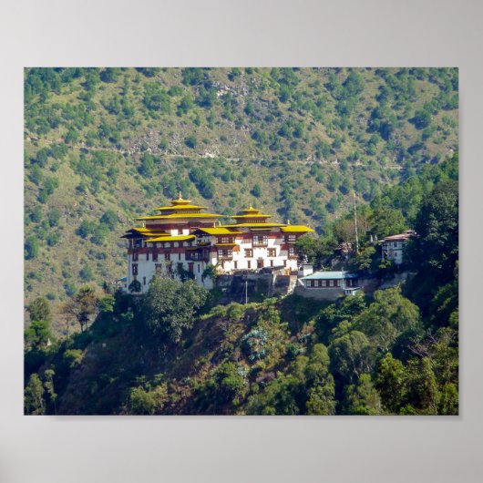 Poster Trashigang Dzong - Bhoutan oriental (Devant)