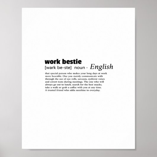 Poster Travail Bestie Classic Chill (Devant)