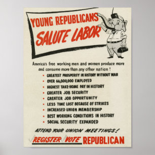 Poster Travail de salut de républicains