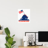 Poster Travail d'équipe (Bureau à domicile)