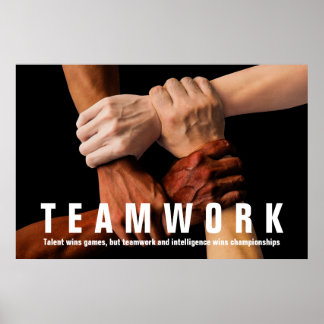 Poster Travail d'équipe Citation inspirationnelle Motivat