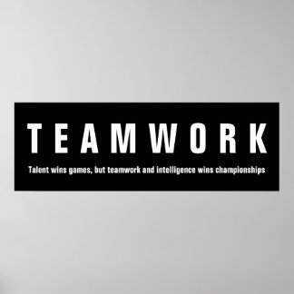 Poster Travail d'équipe Citation inspirationnelle Motivat