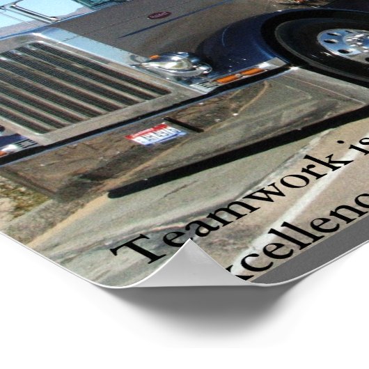 Poster Travail d'équipe de camion (Coin)