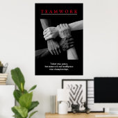 Poster Travail d'équipe Motivation Inspiration (Bureau à domicile)