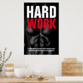 Poster Travail dur Bodybuilding Fitness Motivation (Cuisine)