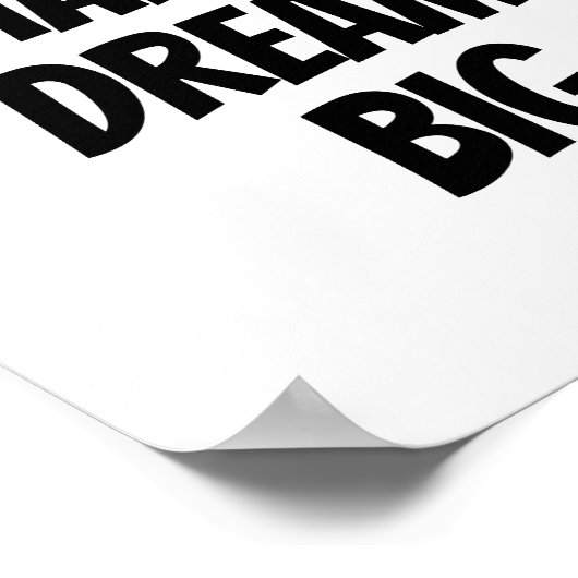 Poster Travail Dur Dream Big - Devis Motivationnel Imprim (Coin)